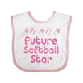 thumbnail image 1 of Inktastic Future Softball Star Girls Baby Bib, 1 of 4
