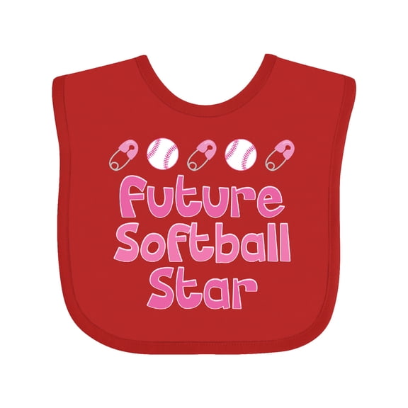 Inktastic Future Softball Star Girls Baby Bib