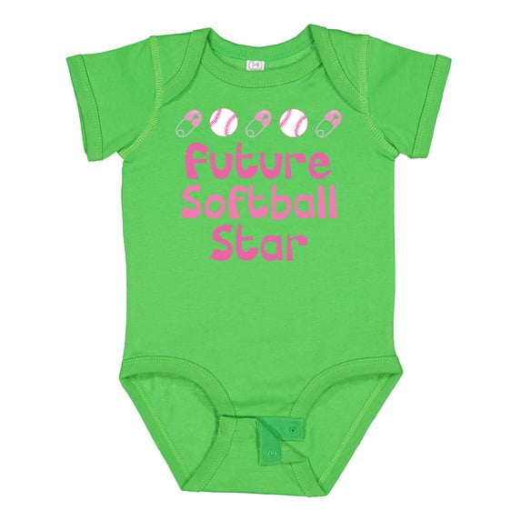 Inktastic Future Softball Star Girls Baby Bodysuit