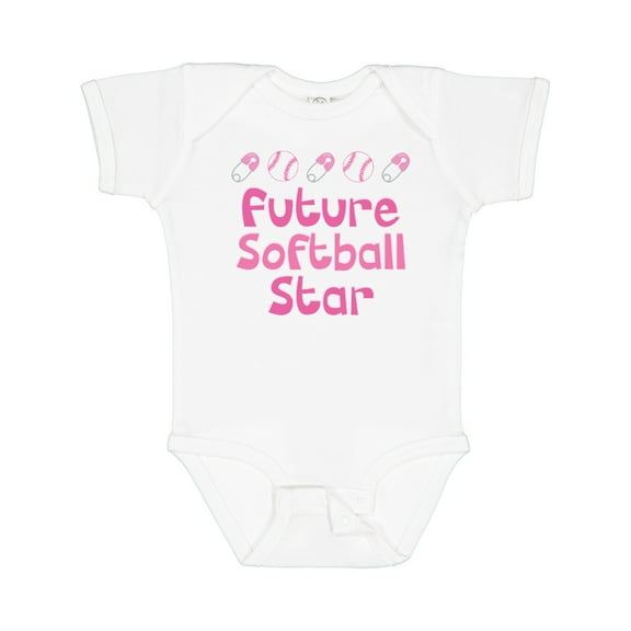 Inktastic Future Softball Star Girls Baby Bodysuit