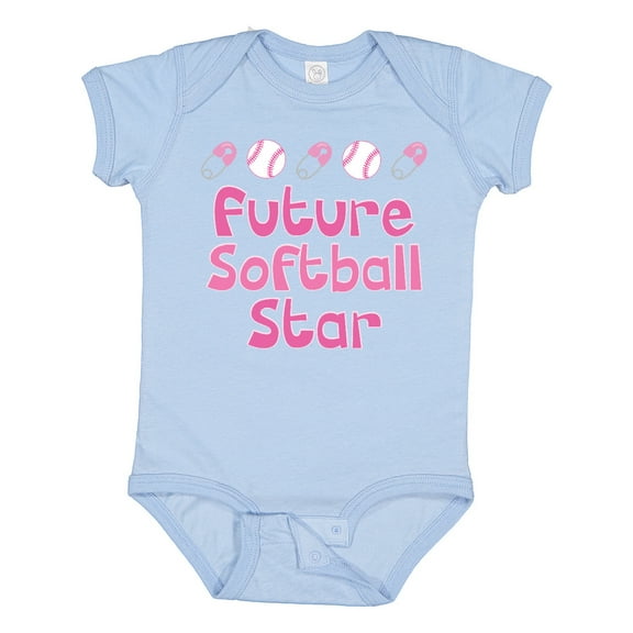 Inktastic Future Softball Star Girls Baby Bodysuit