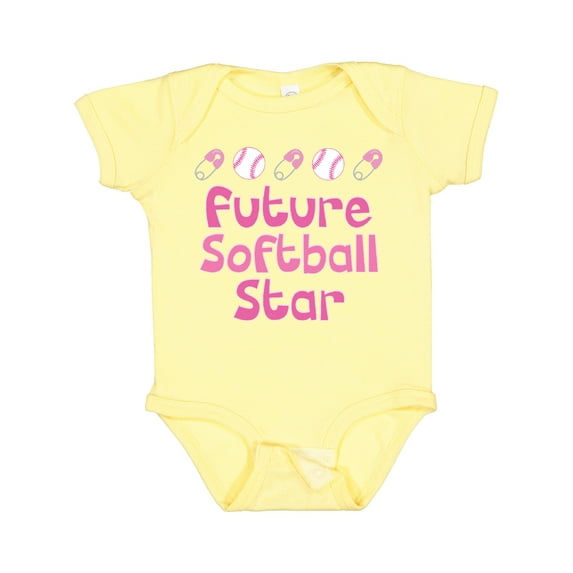 Inktastic Future Softball Star Girls Baby Bodysuit