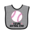 thumbnail image 1 of Inktastic Future Softball Star Sports Girls Baby Bib, 1 of 4