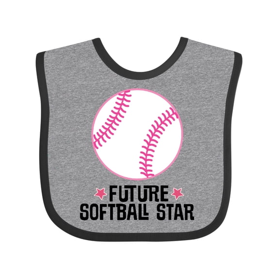 Inktastic Future Softball Star Sports Girls Baby Bib