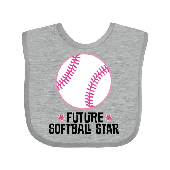 Inktastic Future Softball Star Sports Girls Baby Bib