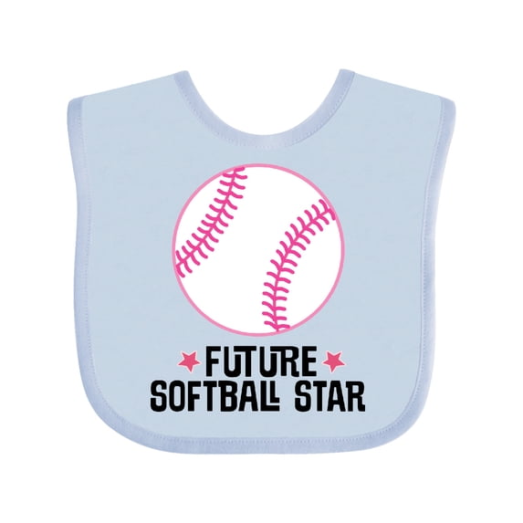 Inktastic Future Softball Star Sports Girls Baby Bib