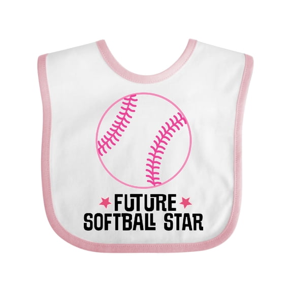 Inktastic Future Softball Star Sports Girls Baby Bib