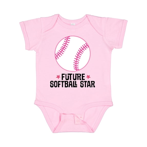 Inktastic Future Softball Star Sports Girls Baby Bodysuit