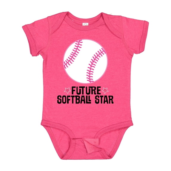 Inktastic Future Softball Star Sports Girls Baby Bodysuit