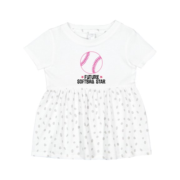 Inktastic Future Softball Star Sports Girls Baby Dress