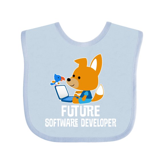 Inktastic Future Software Developer Boys Baby Bib