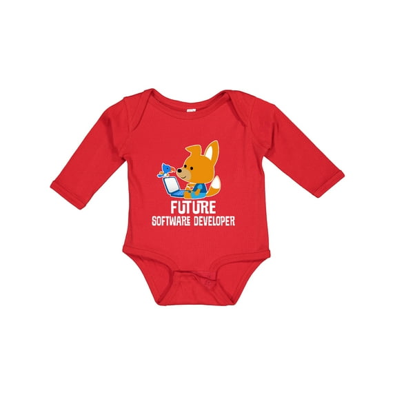 Inktastic Future Software Developer Boys Long Sleeve Baby Bodysuit