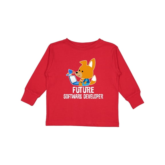 Inktastic Future Software Developer Boys Long Sleeve Toddler T-Shirt