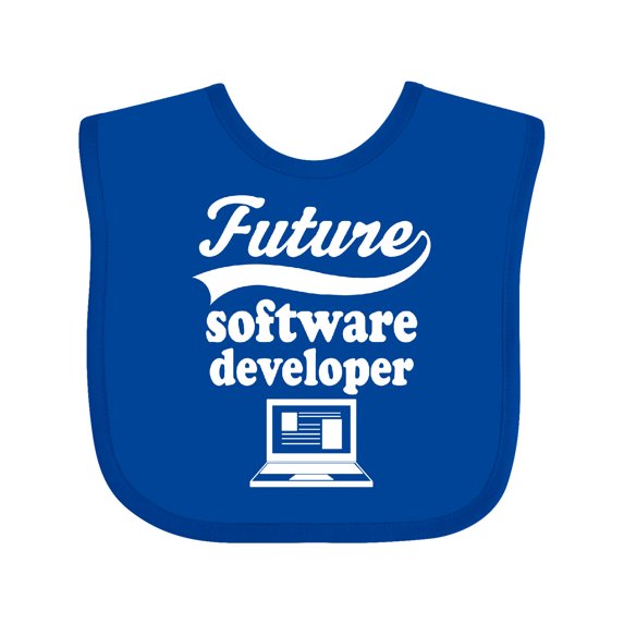Inktastic Future Software Developer Shirt Childs Job Boys or Girls Baby Bib