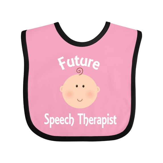 Inktastic Future Speech Therapist Boys or Girls Baby Bib