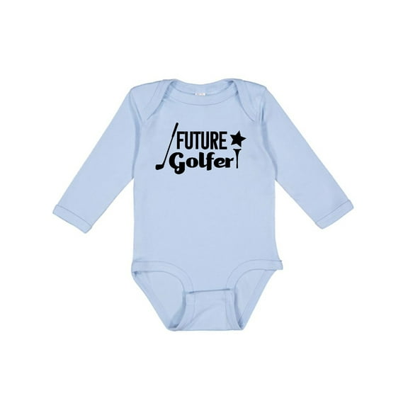 Inktastic Future Star Golfer Boys or Girls Long Sleeve Baby Bodysuit