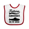 thumbnail image 1 of Inktastic Future Submariner Like Daddy Boys or Girls Baby Bib, 1 of 4