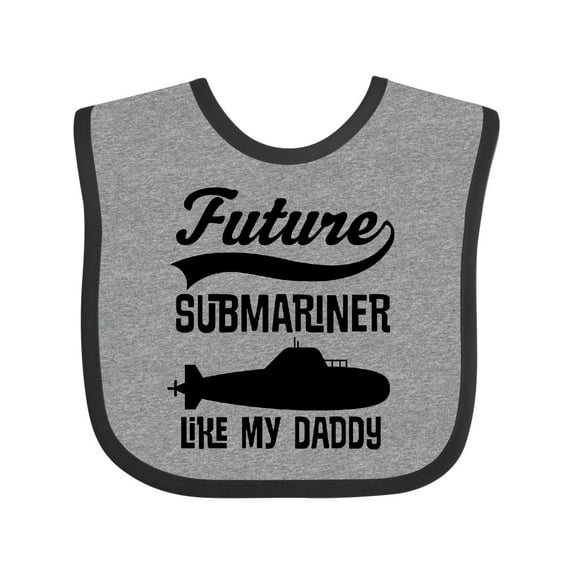 Inktastic Future Submariner Like Daddy Boys or Girls Baby Bib
