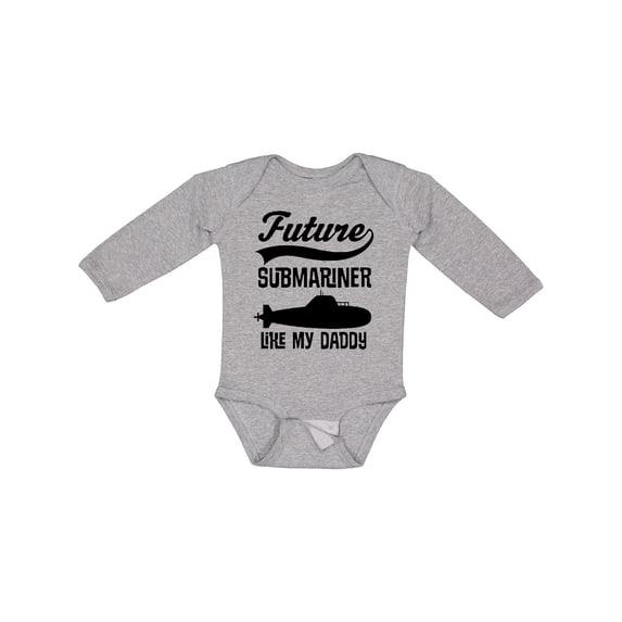 Inktastic Future Submariner Like Daddy Boys or Girls Long Sleeve Baby Bodysuit