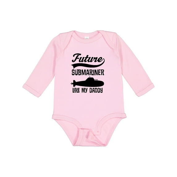 Inktastic Future Submariner Like Daddy Boys or Girls Long Sleeve Baby Bodysuit