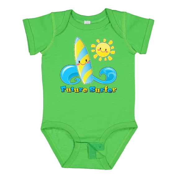 Inktastic Future Surfer Surfboard and Sun Boys or Girls Baby Bodysuit