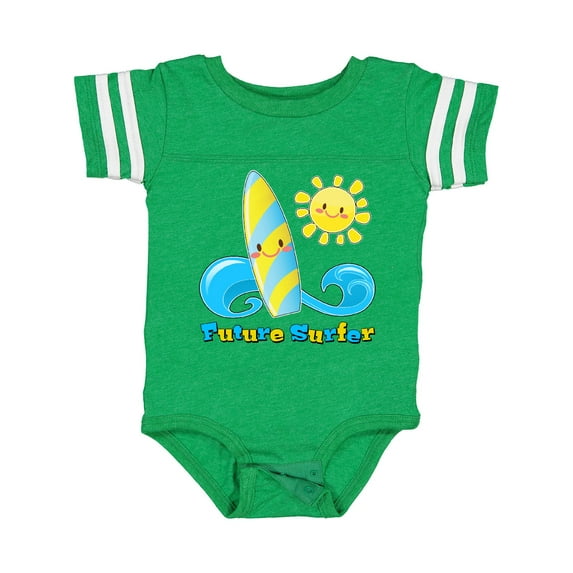 Inktastic Future Surfer Surfboard and Sun Boys or Girls Baby Bodysuit