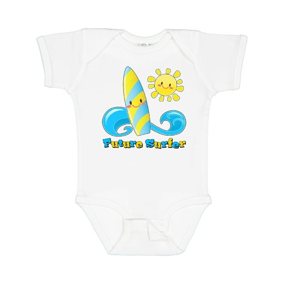 Inktastic Future Surfer Surfboard and Sun Boys or Girls Baby Bodysuit