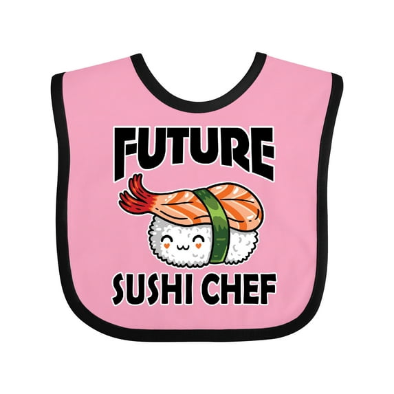 Inktastic Future Sushi Chef Baby Clothes Boys or Girls Baby Bib