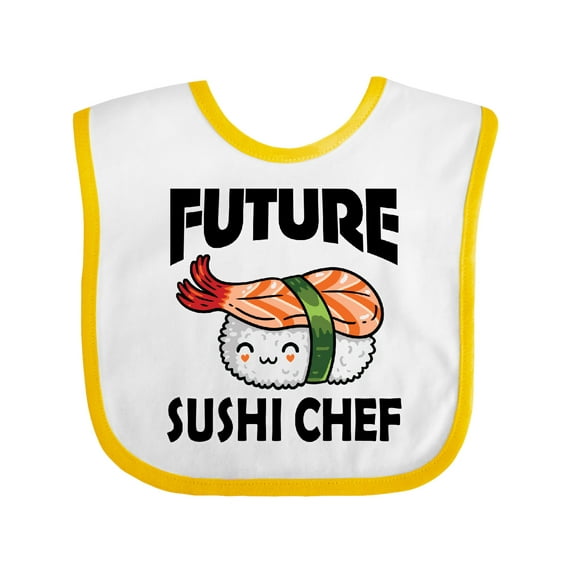 Inktastic Future Sushi Chef Baby Clothes Boys or Girls Baby Bib