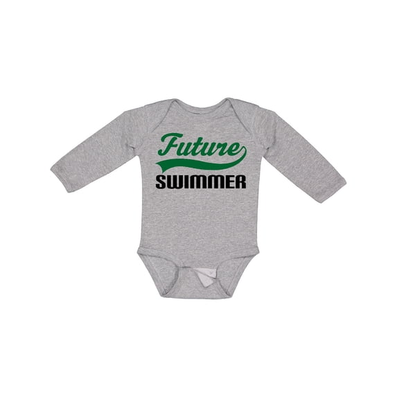 Inktastic Future Swimmer Boys Long Sleeve Baby Bodysuit