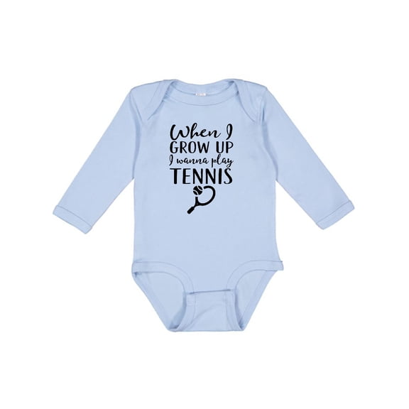 Inktastic Future Tennis Player Gift Boys or Girls Long Sleeve Baby Bodysuit