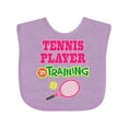 thumbnail image 1 of Inktastic Future Tennis Player in Training Girls Baby Bib, 1 of 4