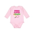 thumbnail image 1 of Inktastic Future Tennis Player in Training Girls Long Sleeve Baby Bodysuit, 1 of 5