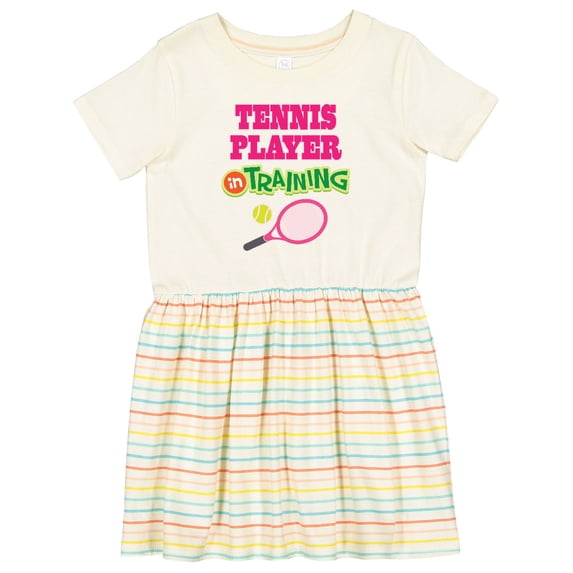 Inktastic Future Tennis Player in Training Girls Toddler Dress