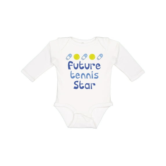 Inktastic Future Tennis Star Baby Boy Boys Long Sleeve Baby Bodysuit
