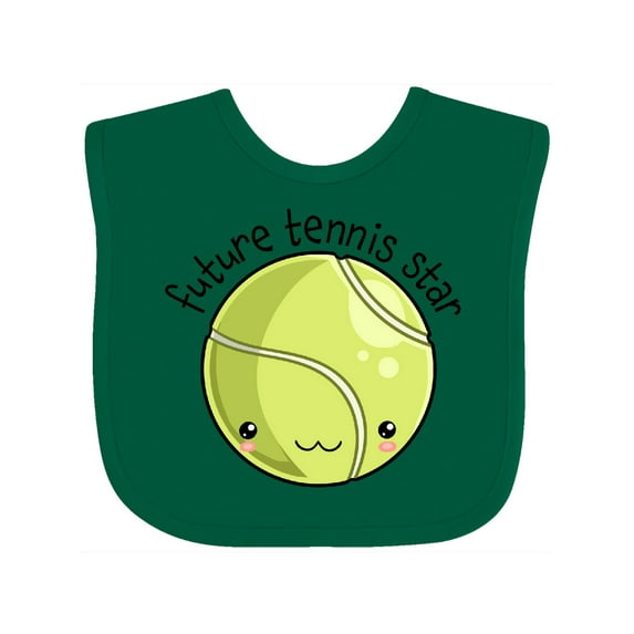 Inktastic Future Tennis Star- Cute Tennis Ball Boys or Girls Baby Bib