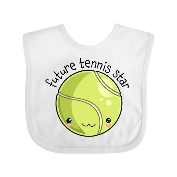 Inktastic Future Tennis Star- Cute Tennis Ball Boys or Girls Baby Bib