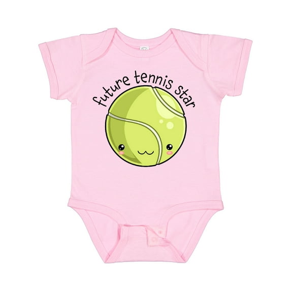 Inktastic Future Tennis Star Cute Tennis Ball Boys or Girls Baby Bodysuit