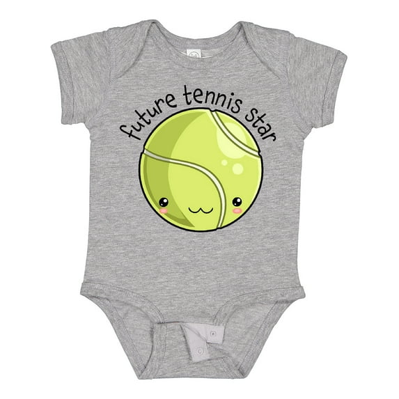 Inktastic Future Tennis Star Cute Tennis Ball Boys or Girls Baby Bodysuit
