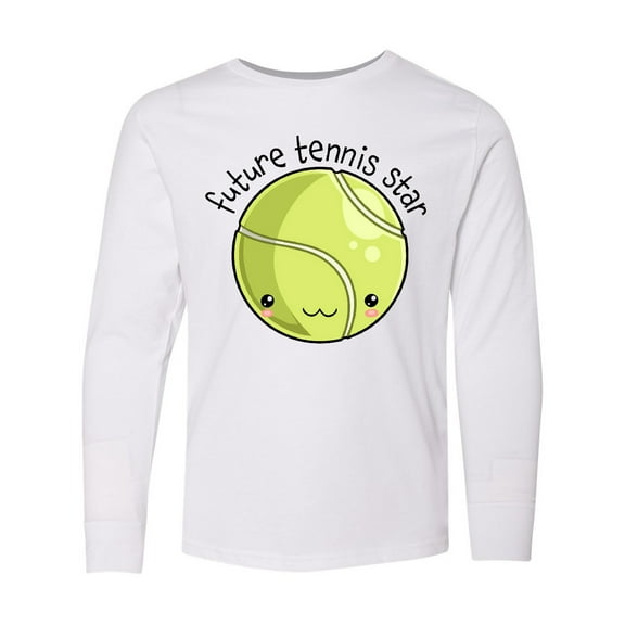Inktastic Future Tennis Star- Cute Tennis Ball Long Sleeve Youth T-Shirt