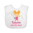 thumbnail image 1 of Inktastic Future Tennis Star Girl Girls Baby Bib, 1 of 4