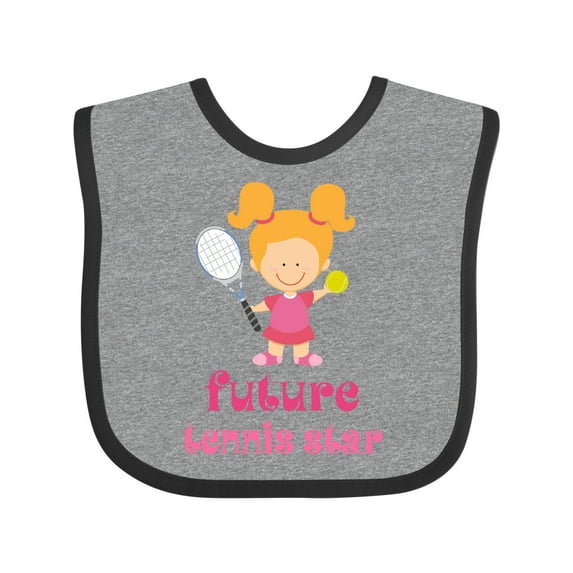 Inktastic Future Tennis Star Girl Girls Baby Bib
