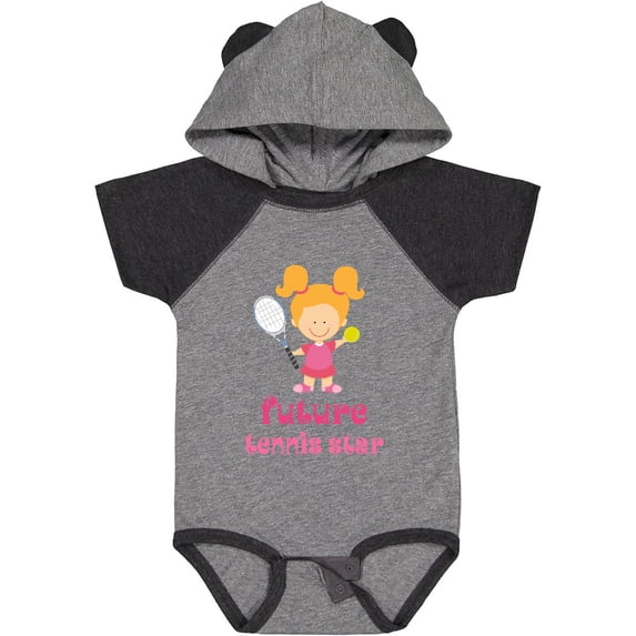 Inktastic Future Tennis Star Girl Girls Baby Bodysuit