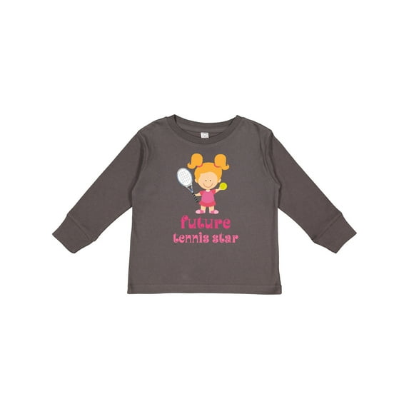 Inktastic Future Tennis Star Girl Girls Long Sleeve Toddler T-Shirt