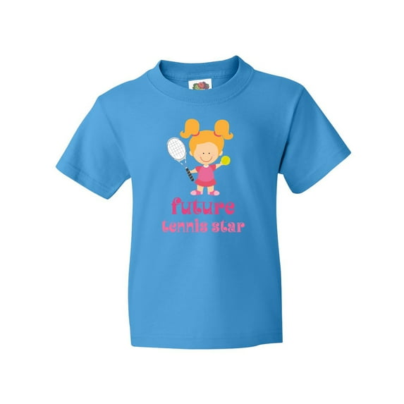Inktastic Future Tennis Star Girl Youth T-Shirt