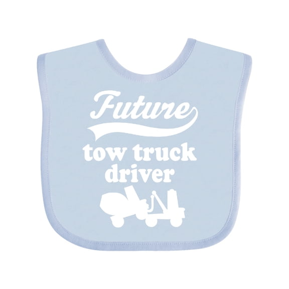 Inktastic Future Tow Truck Driver Childs Boys Baby Bib