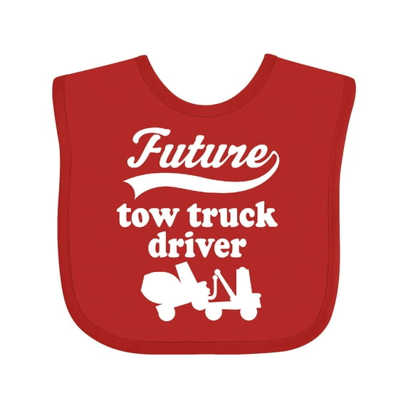 Inktastic Future Tow Truck Driver Childs Boys Baby Bib