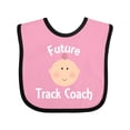 thumbnail image 1 of Inktastic Future Track Coach Occupation Boys or Girls Baby Bib, 1 of 4