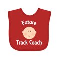 thumbnail image 1 of Inktastic Future Track Coach Occupation Boys or Girls Baby Bib, 1 of 4