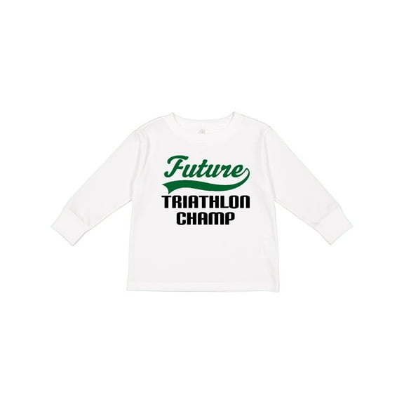 Inktastic Future Triathlon Champ Boys Long Sleeve Toddler T-Shirt